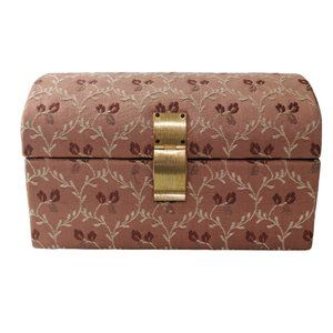 RARE 70s Vintage Neiman Marcus Italian Cloth & Velvet Lined Jewelry Box